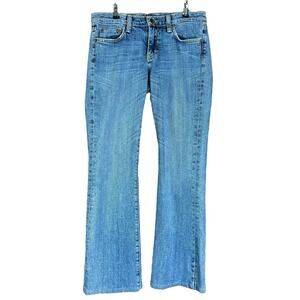 Vertigo Paris Jeans Women Size 29 Blue Medium Stone Wash Bootcut Mid Rise Denim